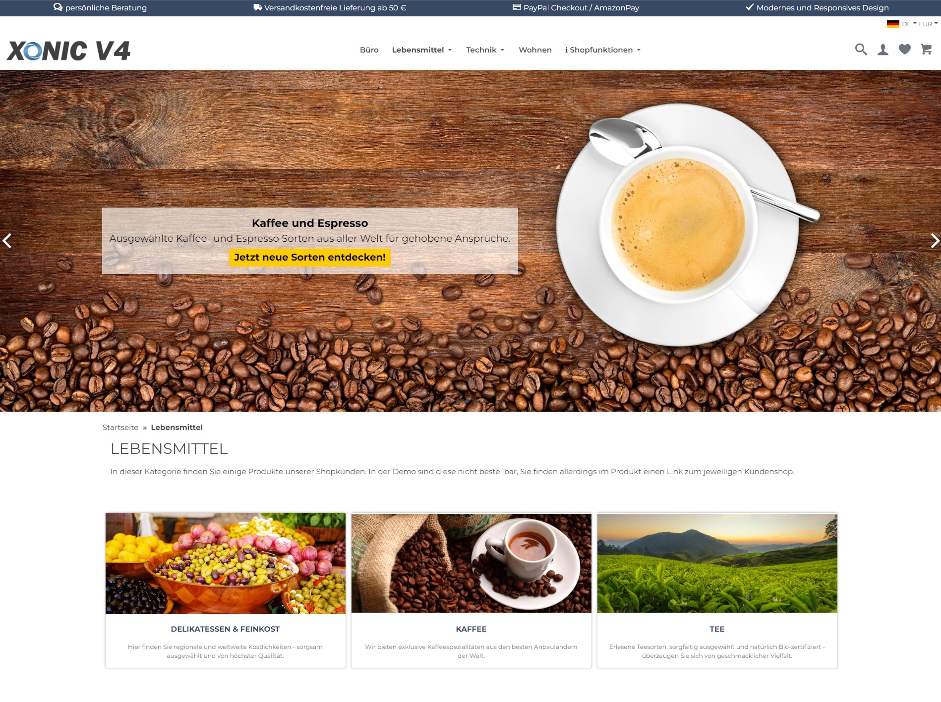 XONIC Frontend &ndash; benutzerfreundliche Shop-Oberfl&auml;che f&uuml;r Ihre Kunden