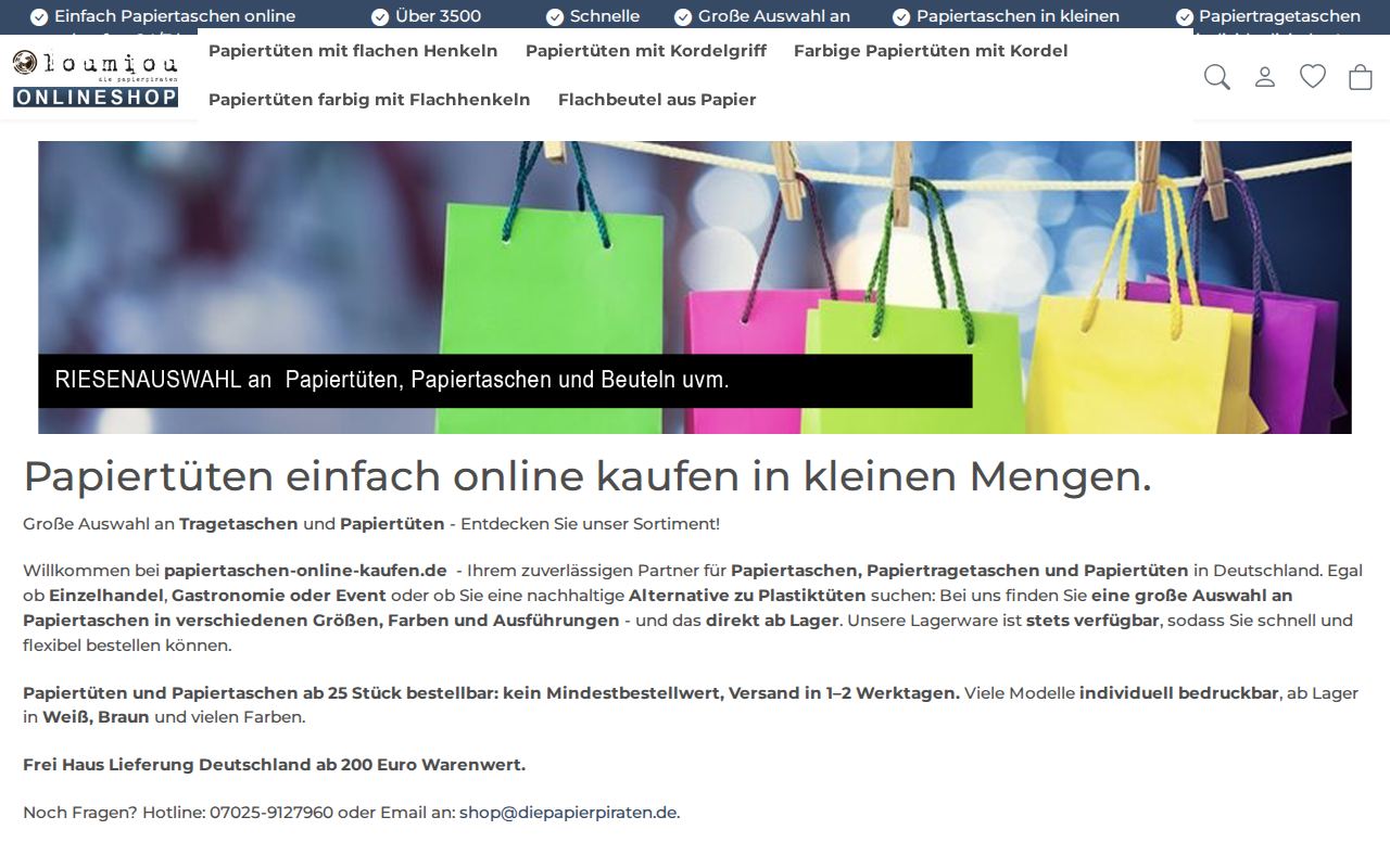 papiertaschen-online-kaufen.de &ndash; XONIC-Referenz