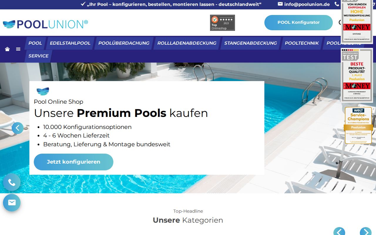 poolunion.de &ndash; XONIC-Referenz