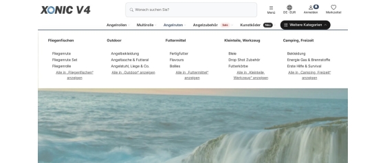 Menü-Band mit Highlight-Kategorien: Navigation für große Sortimente – neu mit XONIC 4.10